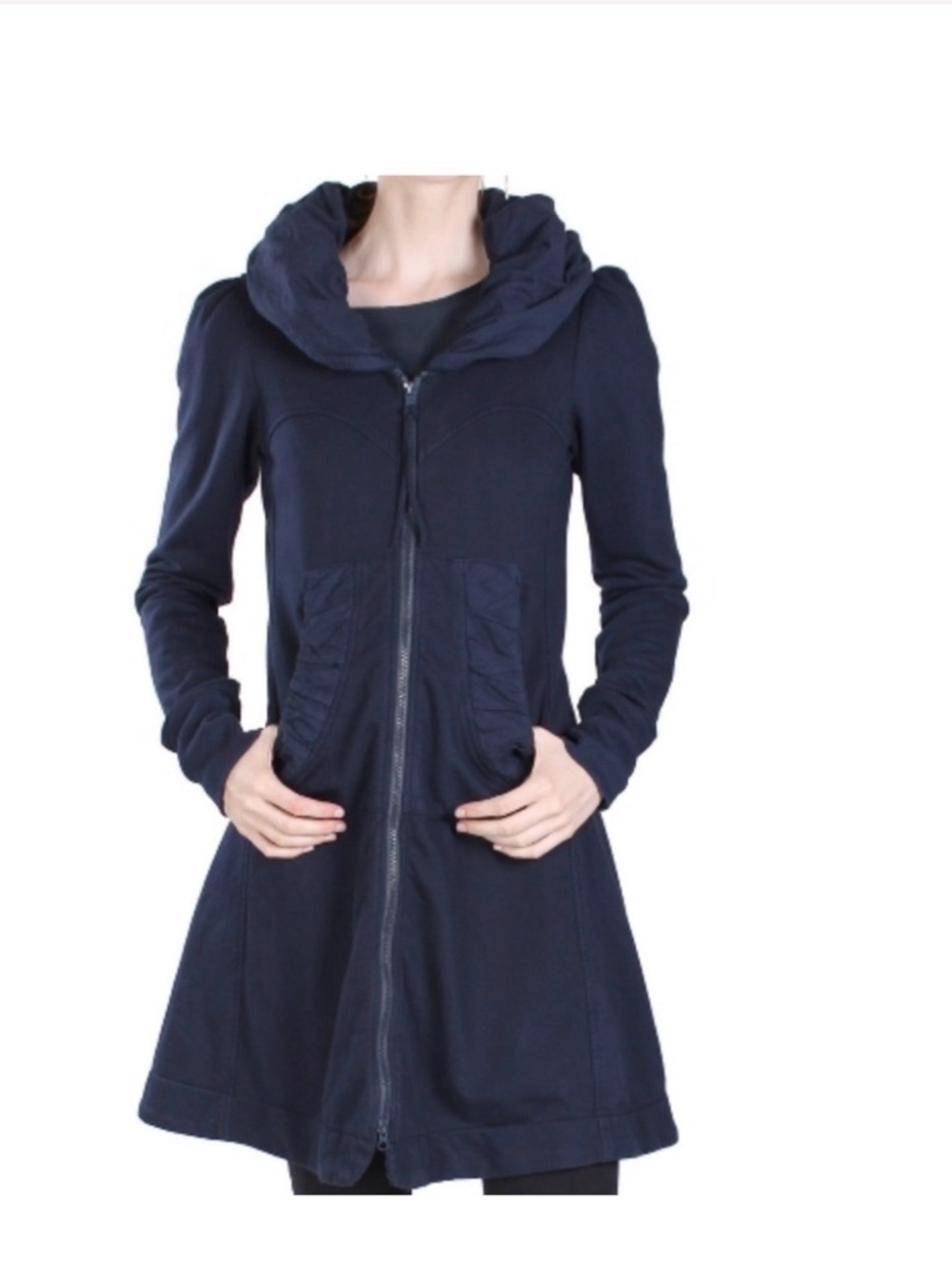 Prairie Underground Navy Blue Long Cloak Hoodie Size Small